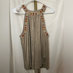 Coco + Jaimeson Suede Tank Top Size L